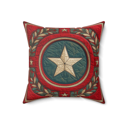 Lone Star Christmas Faux Suede Pillow - Cowgirl Home & Ranch