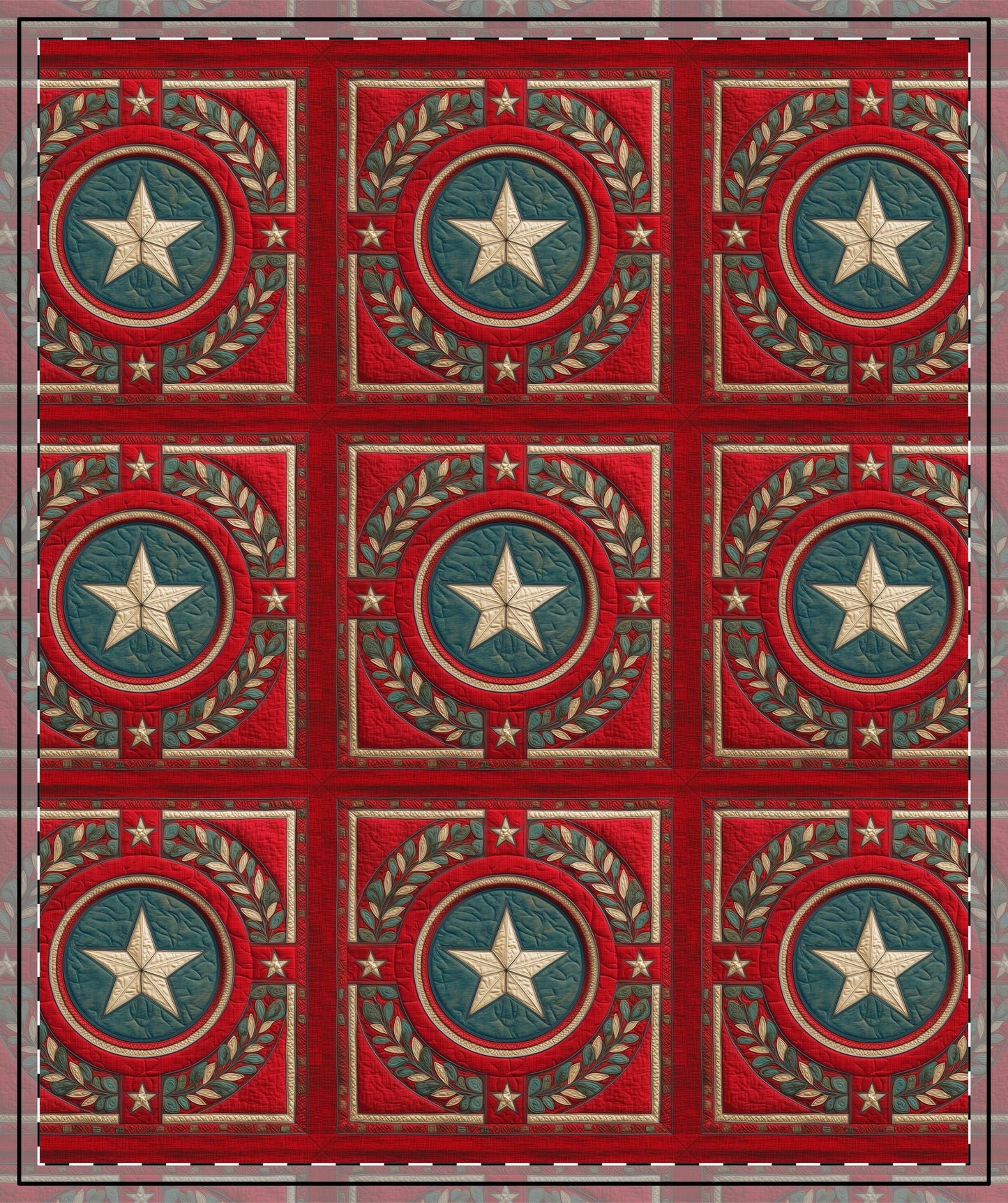 Lone Star Christmas Quilted Blanket - Cowgirl Home & Ranch