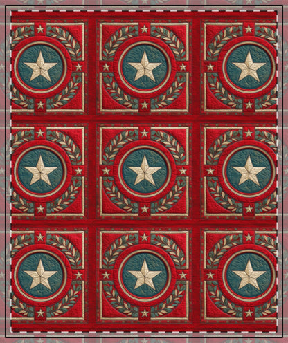 Lone Star Christmas Quilted Blanket - Cowgirl Home & Ranch