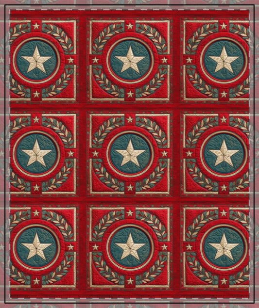 Lone Star Christmas Quilted Blanket - Cowgirl Home & Ranch
