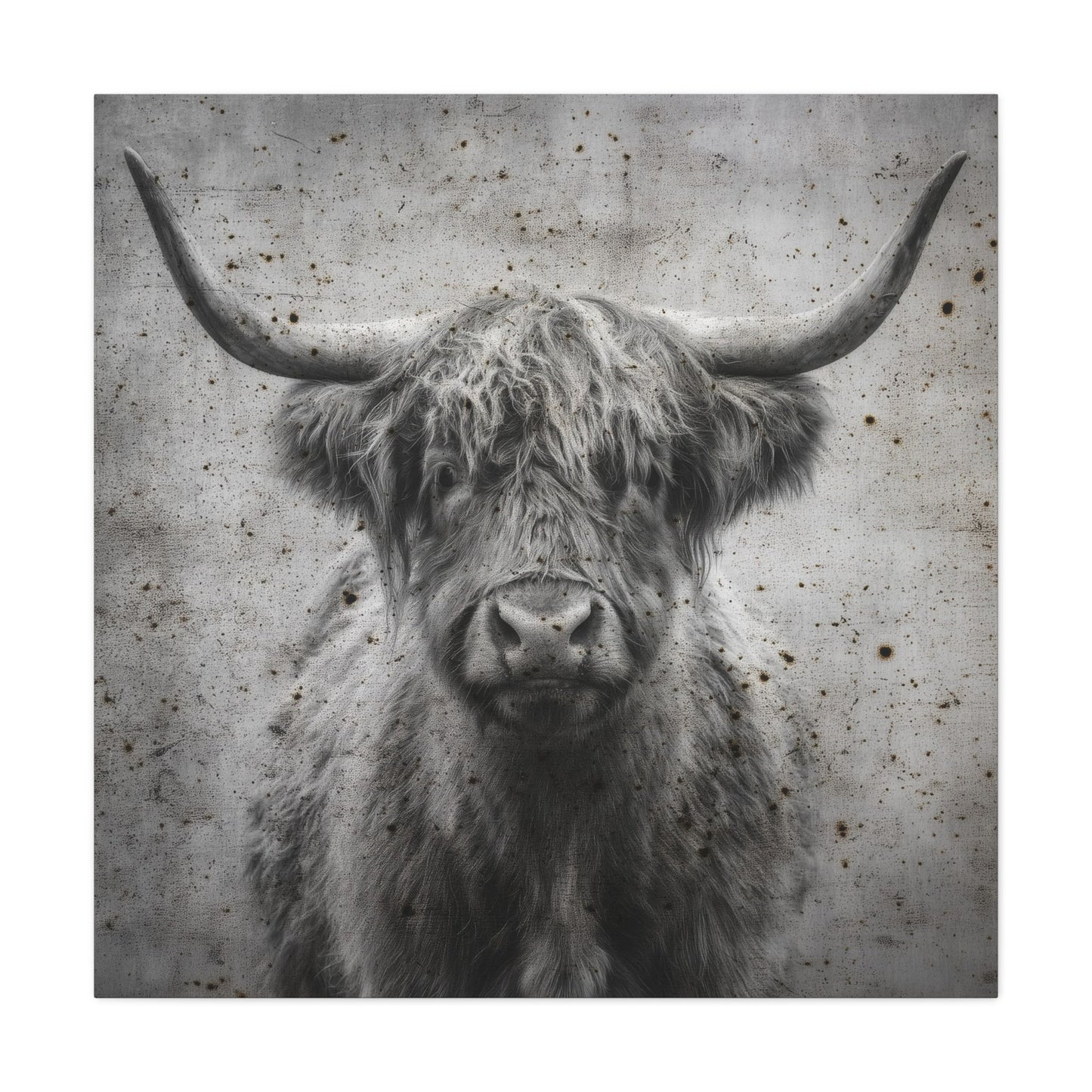 Longhorn Portrait Vintage Western Canvas - Cowgirl Home & Ranch