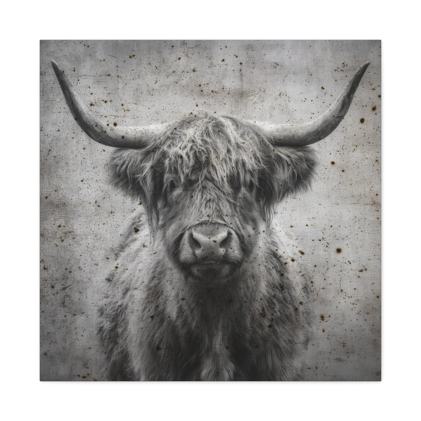 Longhorn Portrait Vintage Western Canvas - Cowgirl Home & Ranch