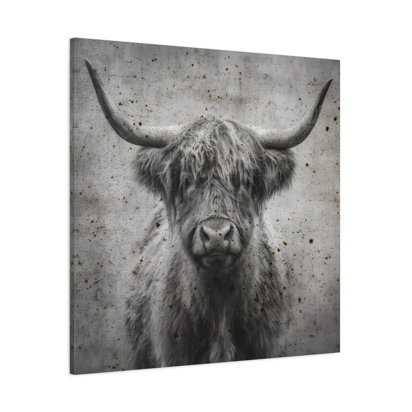 Longhorn Portrait Vintage Western Canvas - Cowgirl Home & Ranch