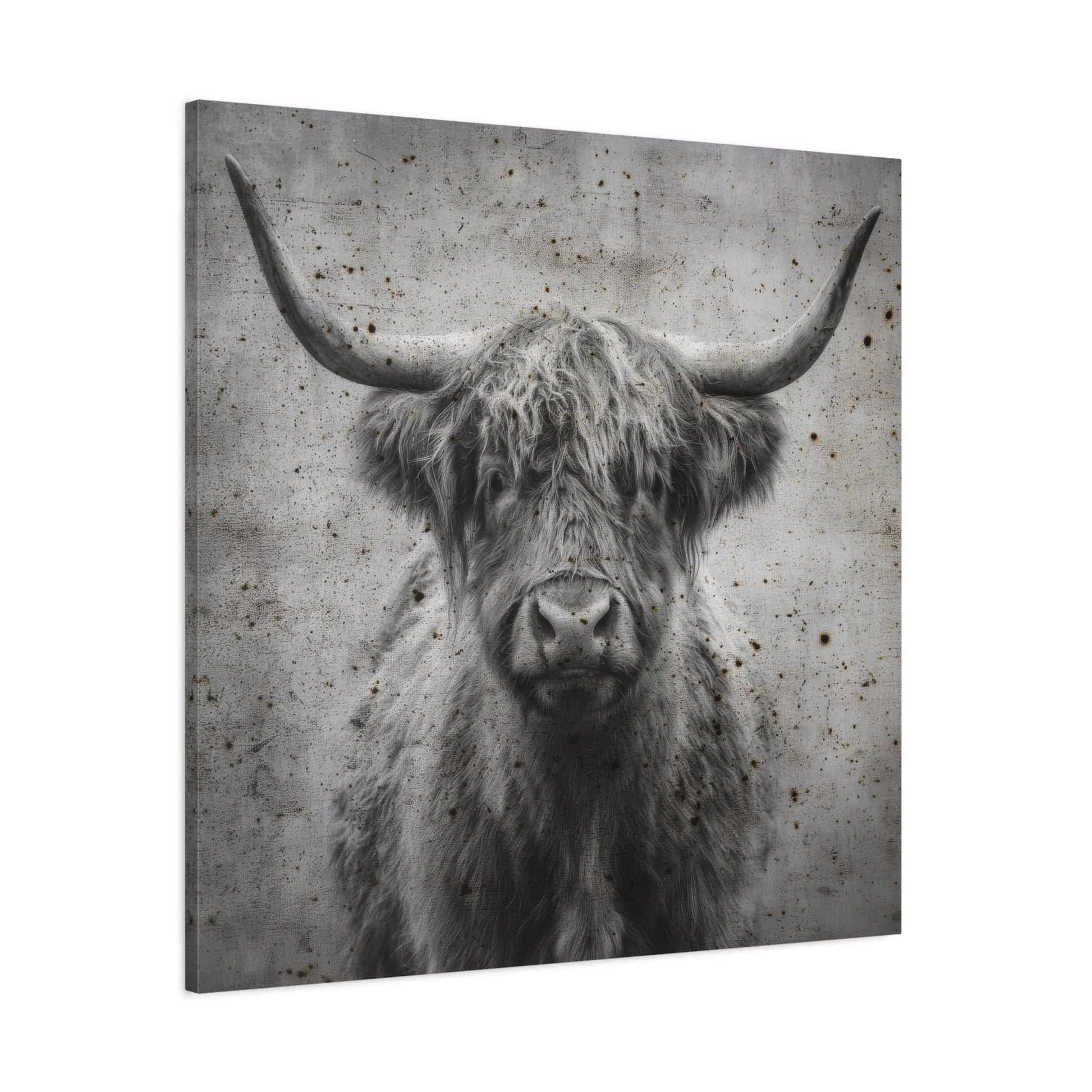 Longhorn Portrait Vintage Western Canvas - Cowgirl Home & Ranch