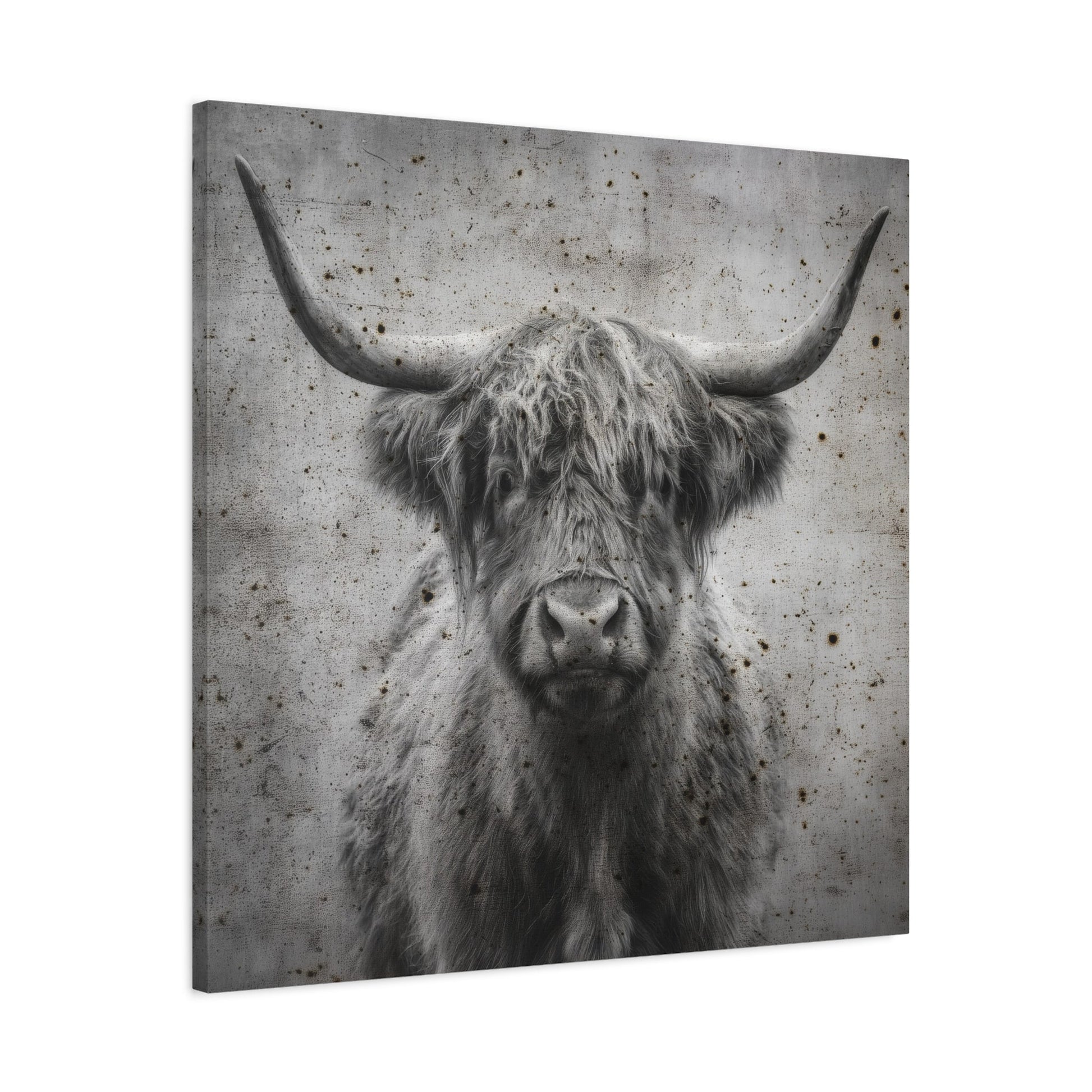 Longhorn Portrait Vintage Western Canvas - Cowgirl Home & Ranch