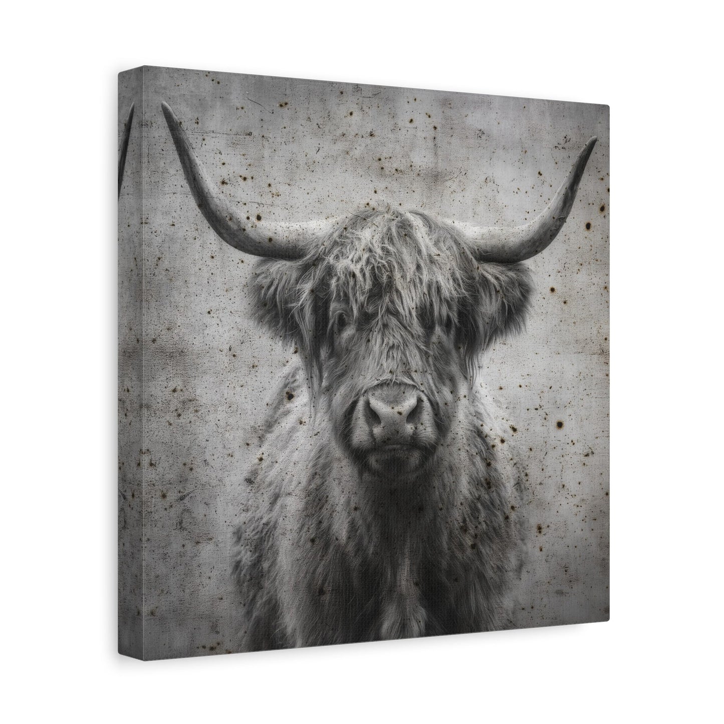 Longhorn Portrait Vintage Western Canvas - Cowgirl Home & Ranch