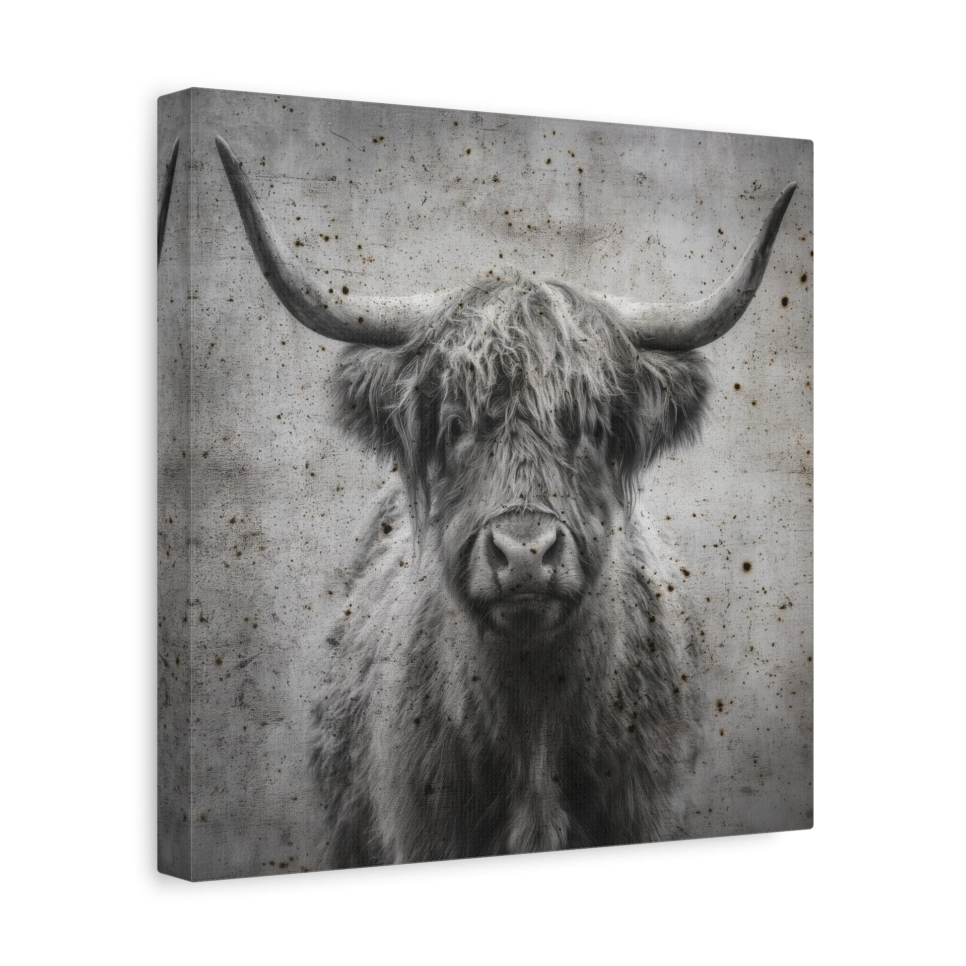 Longhorn Portrait Vintage Western Canvas - Cowgirl Home & Ranch