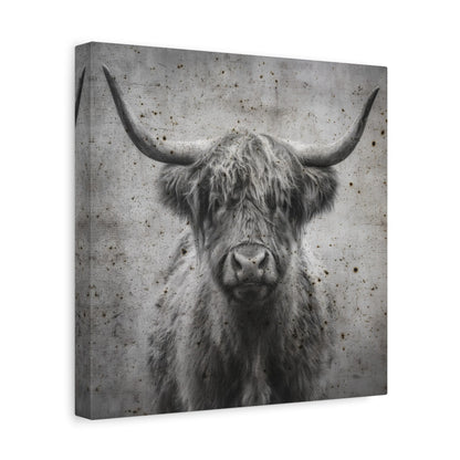 Longhorn Portrait Vintage Western Canvas - Cowgirl Home & Ranch