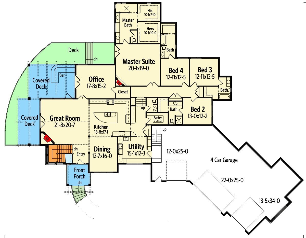 Luxury Hillside Ranch Retreat House Plan - 3,757 Sq Ft - Cowgirl Home & Ranch