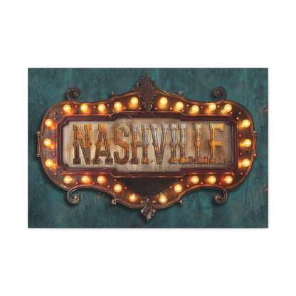 Nashville Marquee Canvas Art - Cowgirl Home & Ranch