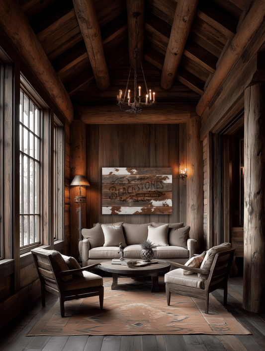 Personalized Western Family Canvas - Cowgirl Home & Ranch