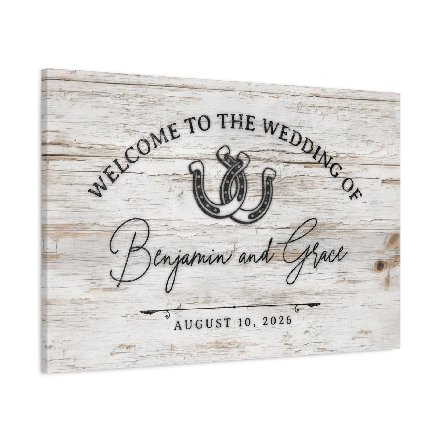 Personalized Western Wedding Welcome Canvas - Cowgirl Home & Ranch