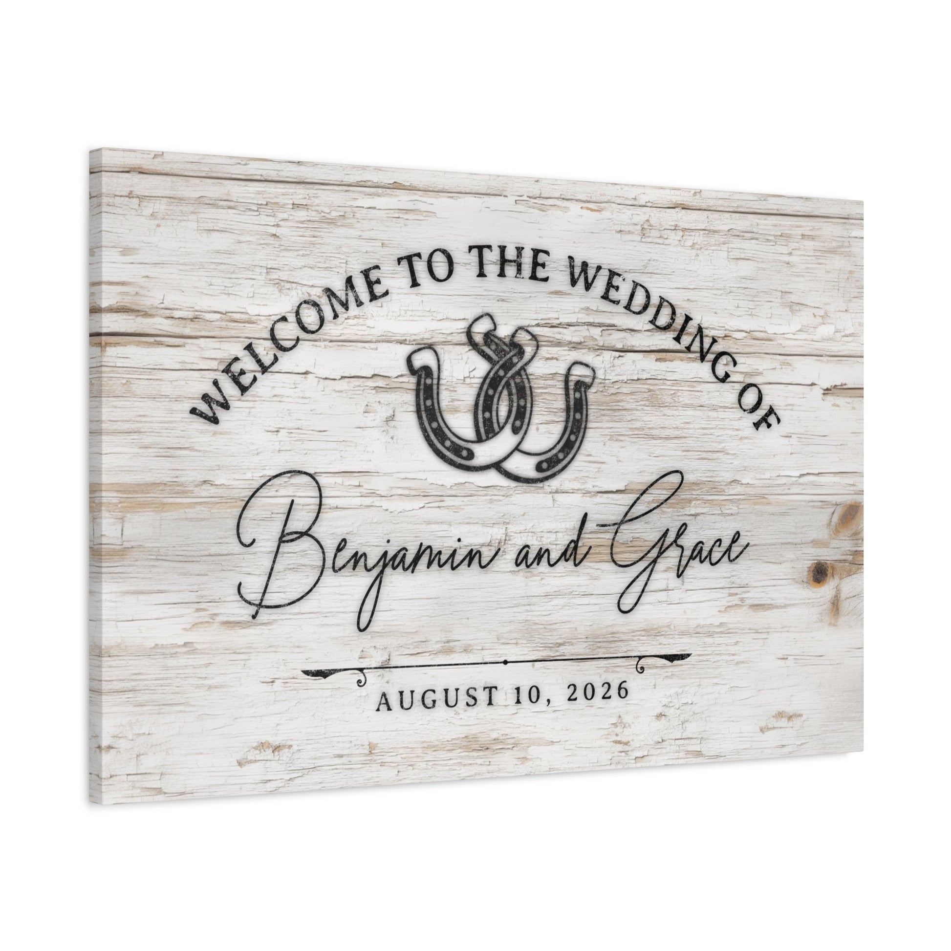 Personalized Western Wedding Welcome Canvas - Cowgirl Home & Ranch
