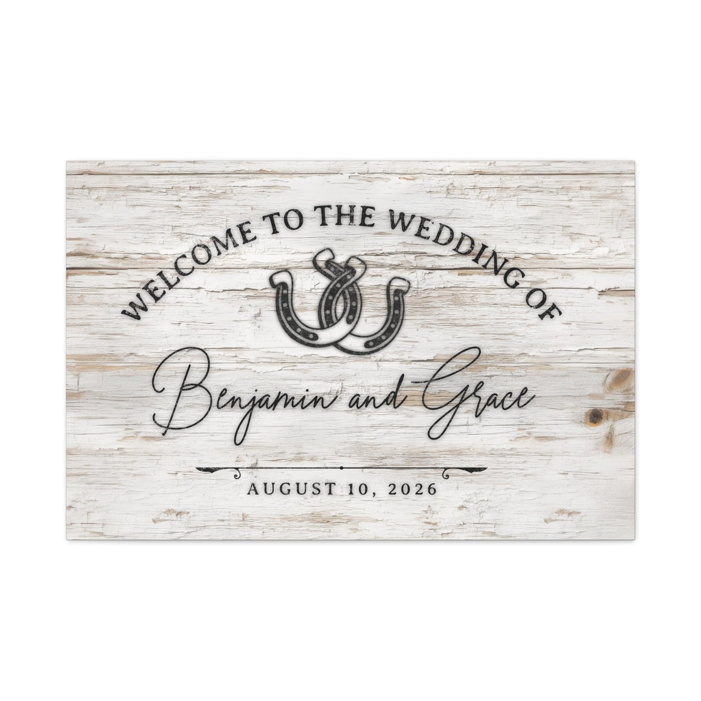 Personalized Western Wedding Welcome Canvas - Cowgirl Home & Ranch