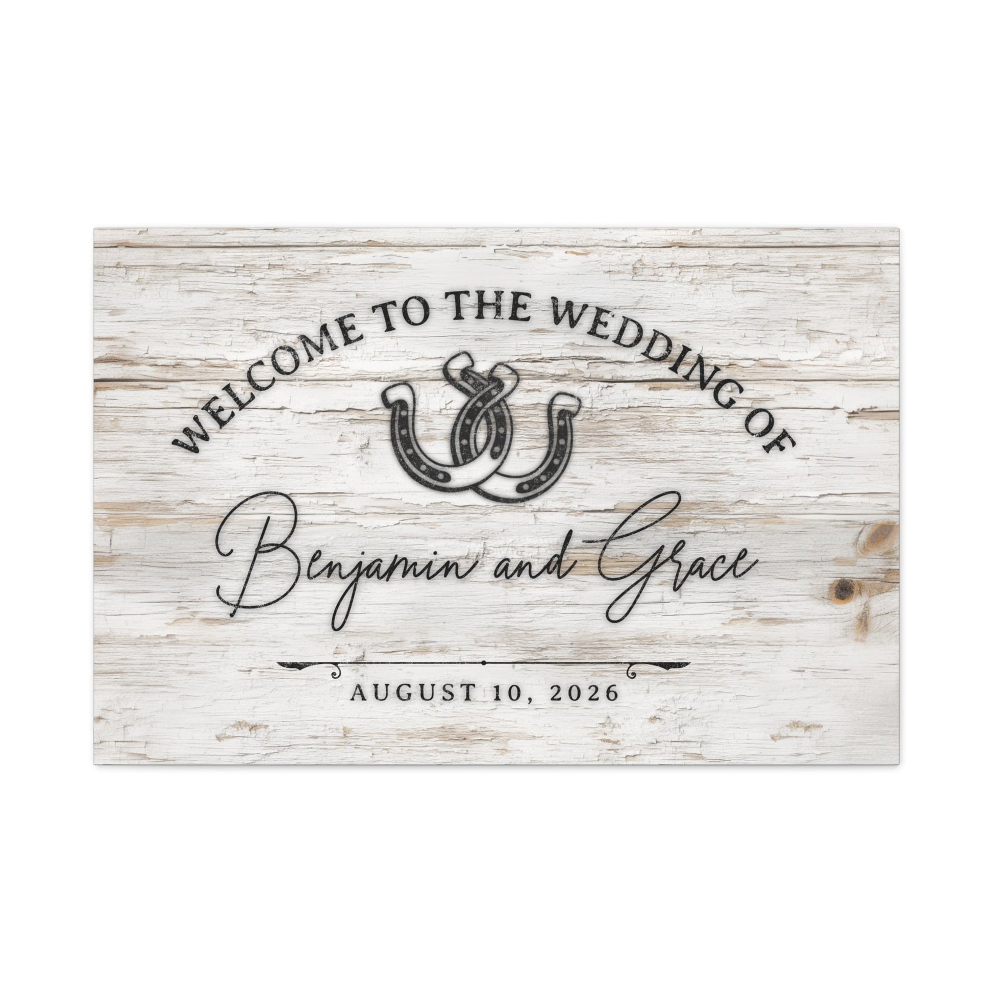 Personalized Western Wedding Welcome Canvas - Cowgirl Home & Ranch