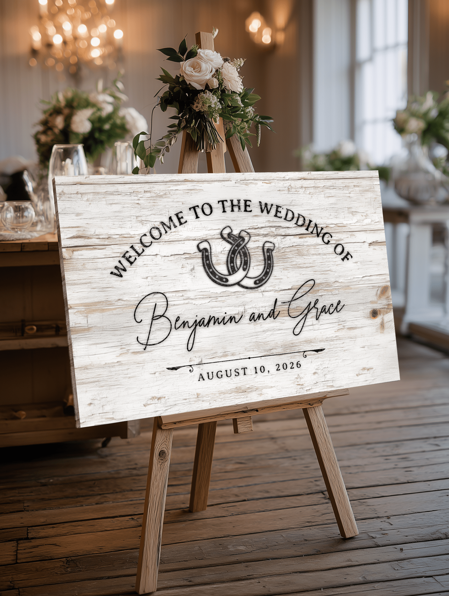 Personalized Western Wedding Welcome Canvas - Cowgirl Home & Ranch