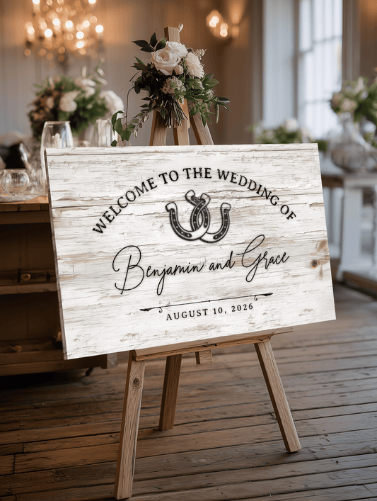 Personalized Western Wedding Welcome Canvas - Cowgirl Home & Ranch