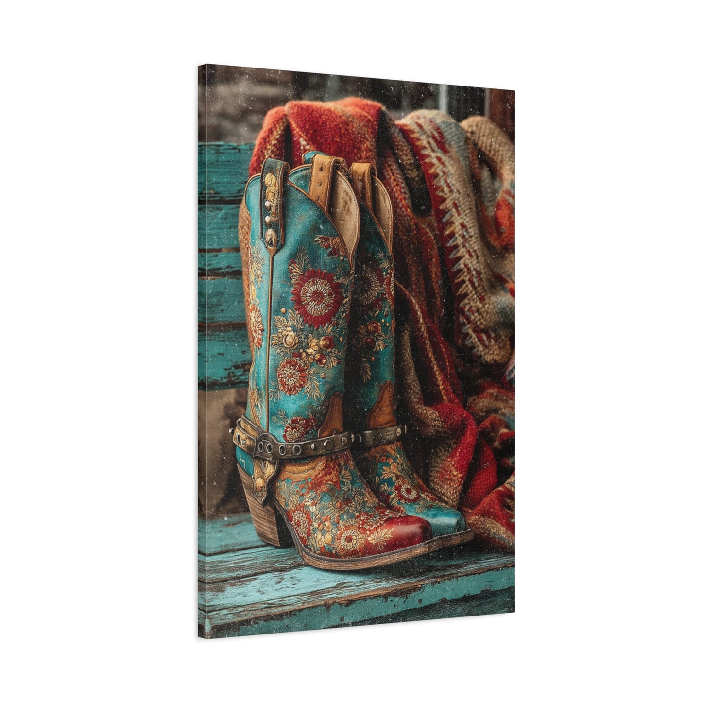 Prairie Bloom Cowgirl Boots Canvas - Cowgirl Home & Ranch