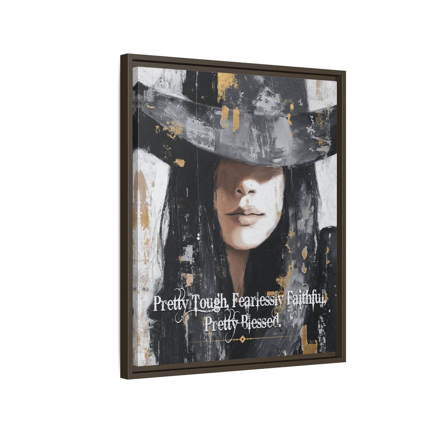Pretty Tough, Fearlessly Faithful, Pretty Blessed Canvas Art, Framed - Cowgirl Home & Ranch