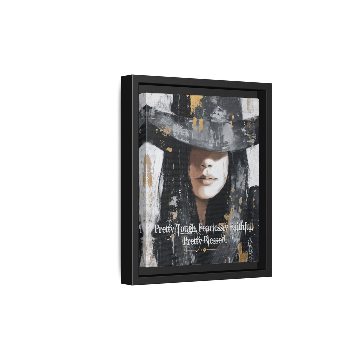 Pretty Tough, Fearlessly Faithful, Pretty Blessed Canvas Art, Framed - Cowgirl Home & Ranch