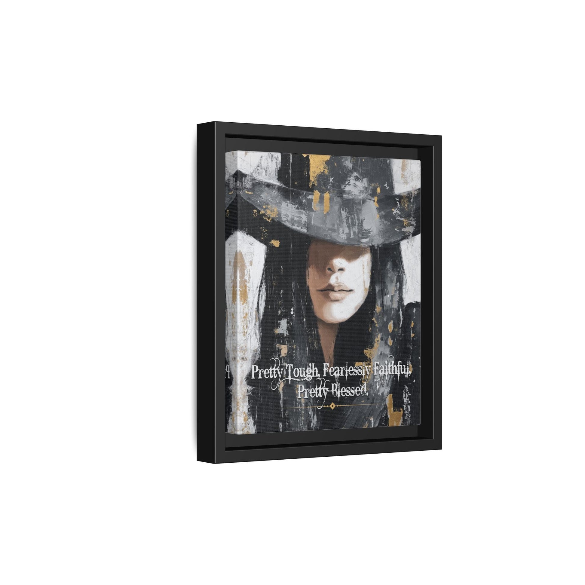 Pretty Tough, Fearlessly Faithful, Pretty Blessed Canvas Art, Framed - Cowgirl Home & Ranch