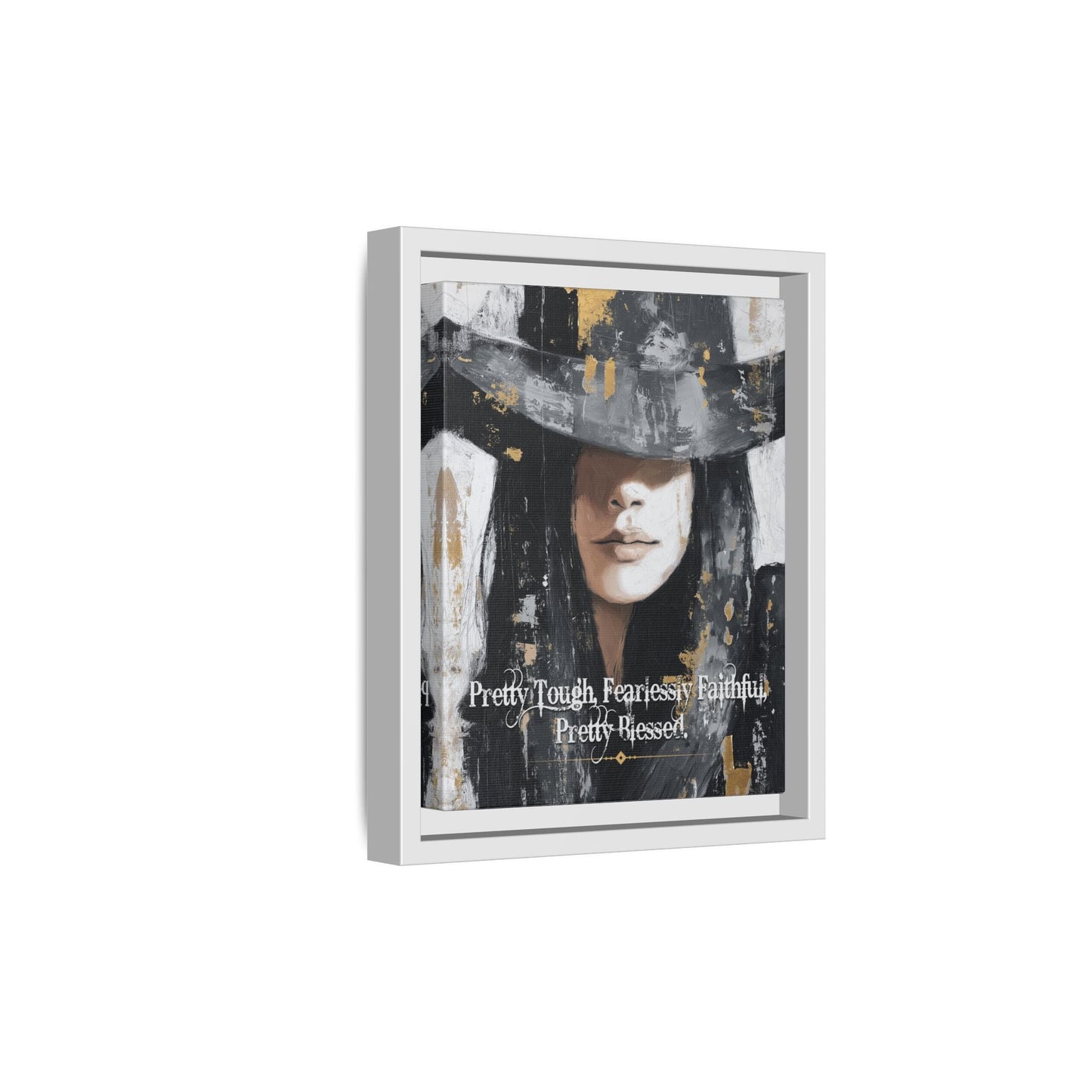 Pretty Tough, Fearlessly Faithful, Pretty Blessed Canvas Art, Framed - Cowgirl Home & Ranch