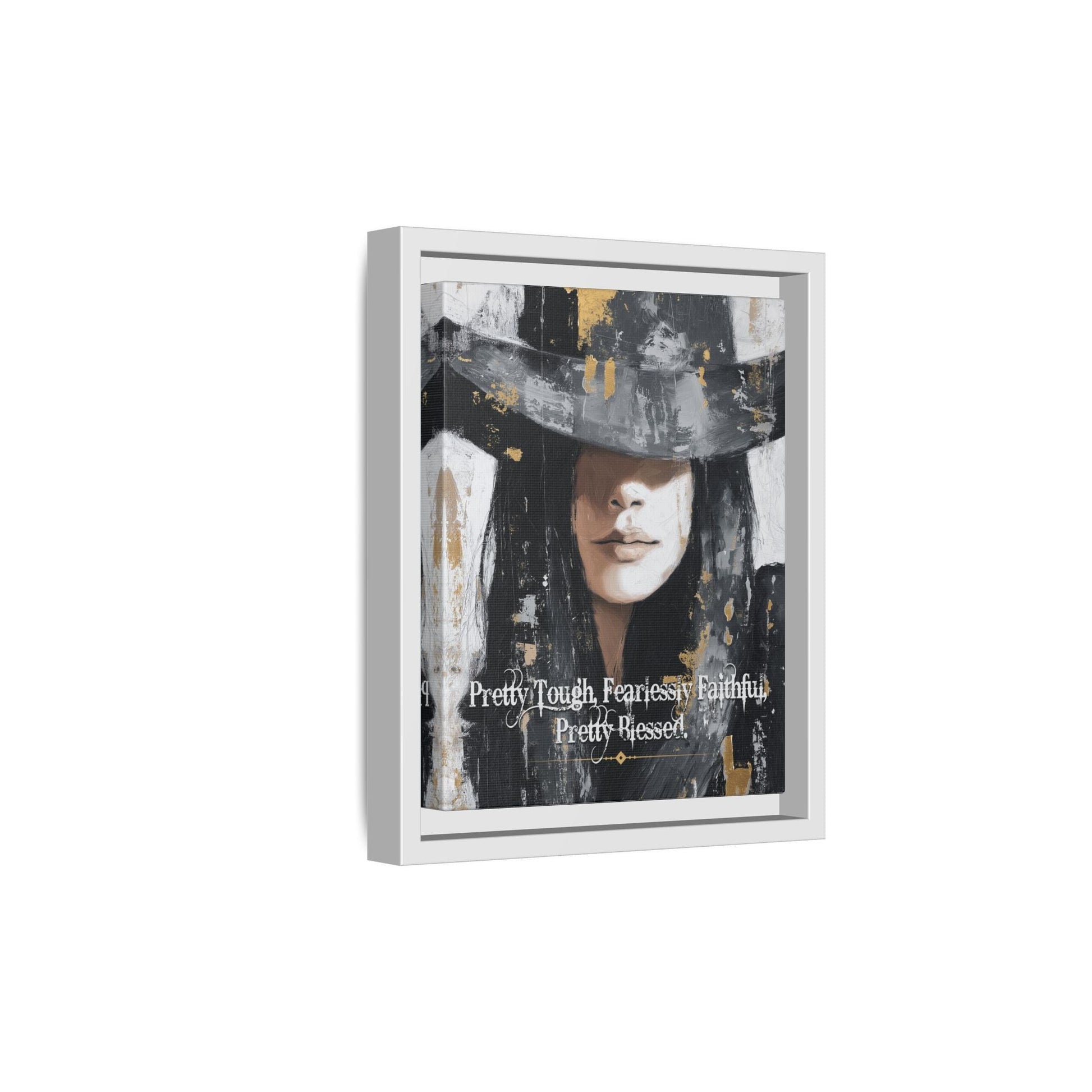 Pretty Tough, Fearlessly Faithful, Pretty Blessed Canvas Art, Framed - Cowgirl Home & Ranch