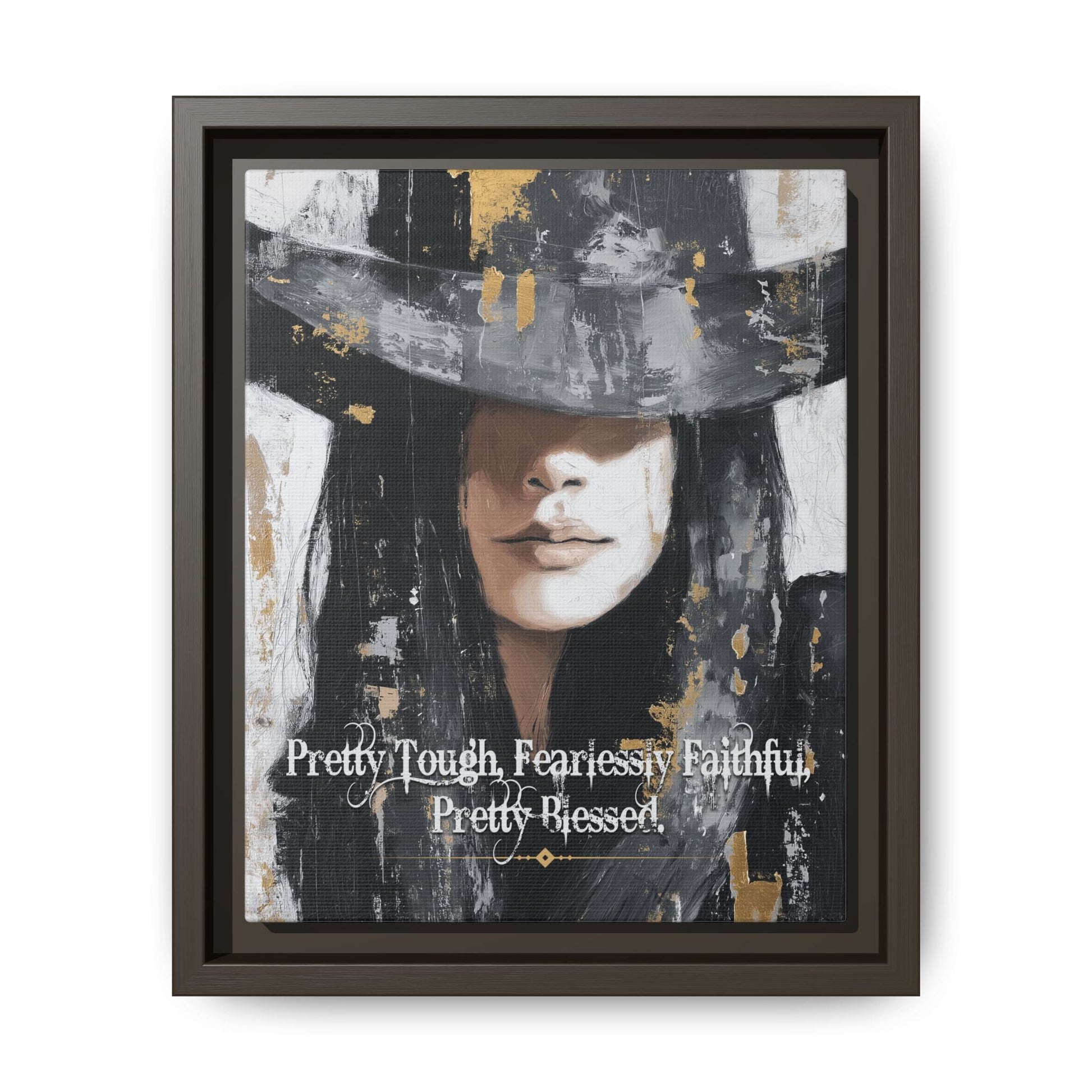 Pretty Tough, Fearlessly Faithful, Pretty Blessed Canvas Art, Framed - Cowgirl Home & Ranch