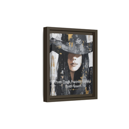 Pretty Tough, Fearlessly Faithful, Pretty Blessed Canvas Art, Framed - Cowgirl Home & Ranch