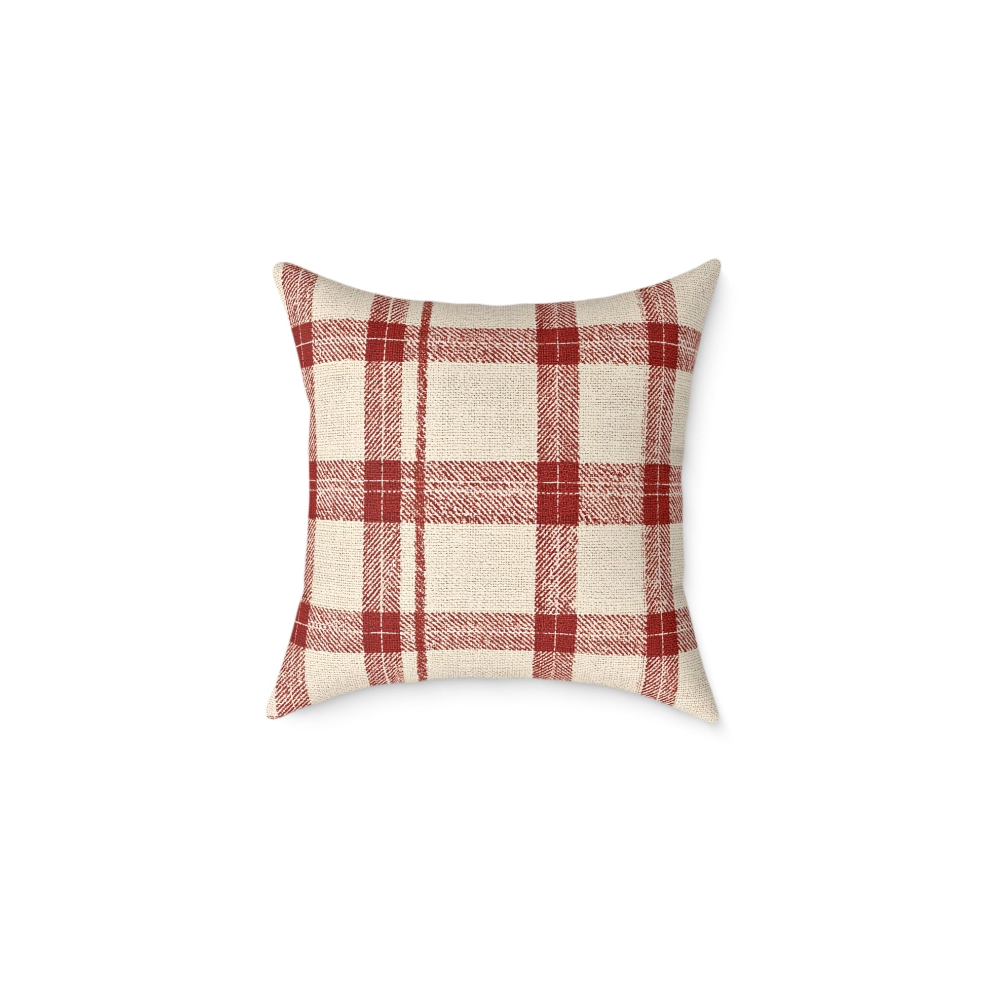 Red Rock Cabin Plaid Pillow - Cowgirl Home & Ranch