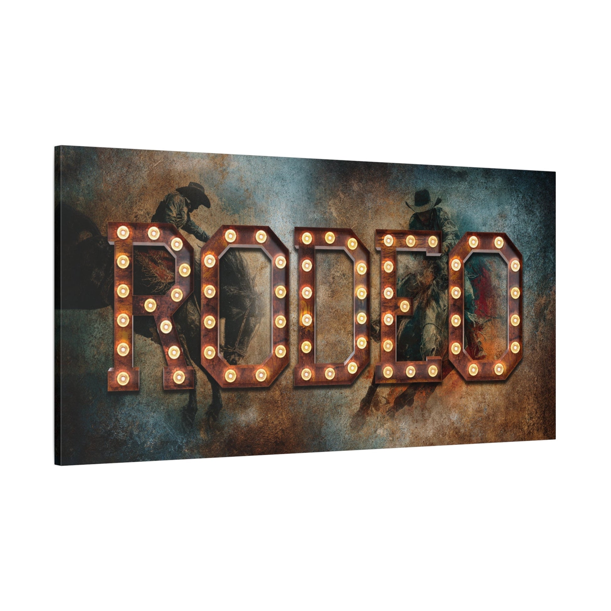 Rodeo Marquee Canvas Art - Cowgirl Home & Ranch