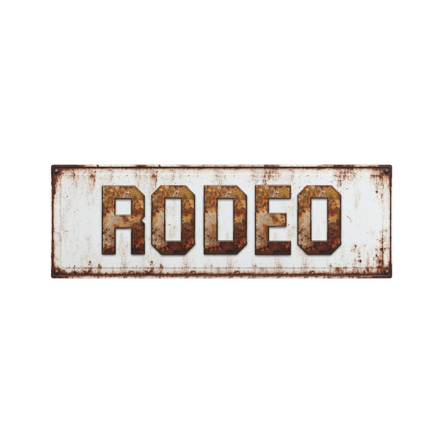 Rodeo Vintage Farmhouse Metal Sign - Cowgirl Home & Ranch