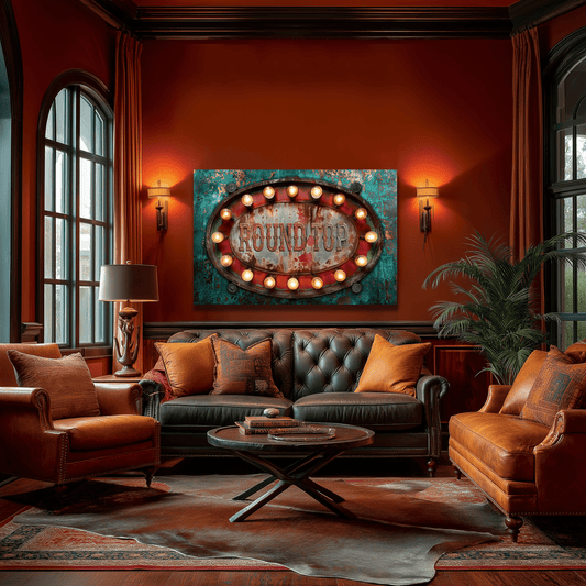 Round Top Marquee Canvas - Cowgirl Home & Ranch