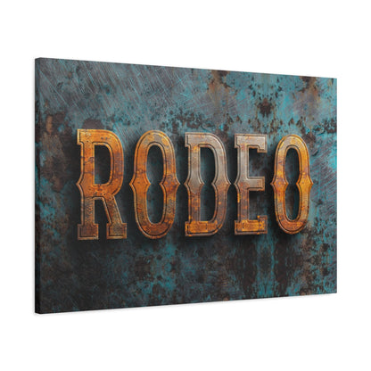 Rusted Rodeo Metalwork Canvas - Cowgirl Home & Ranch