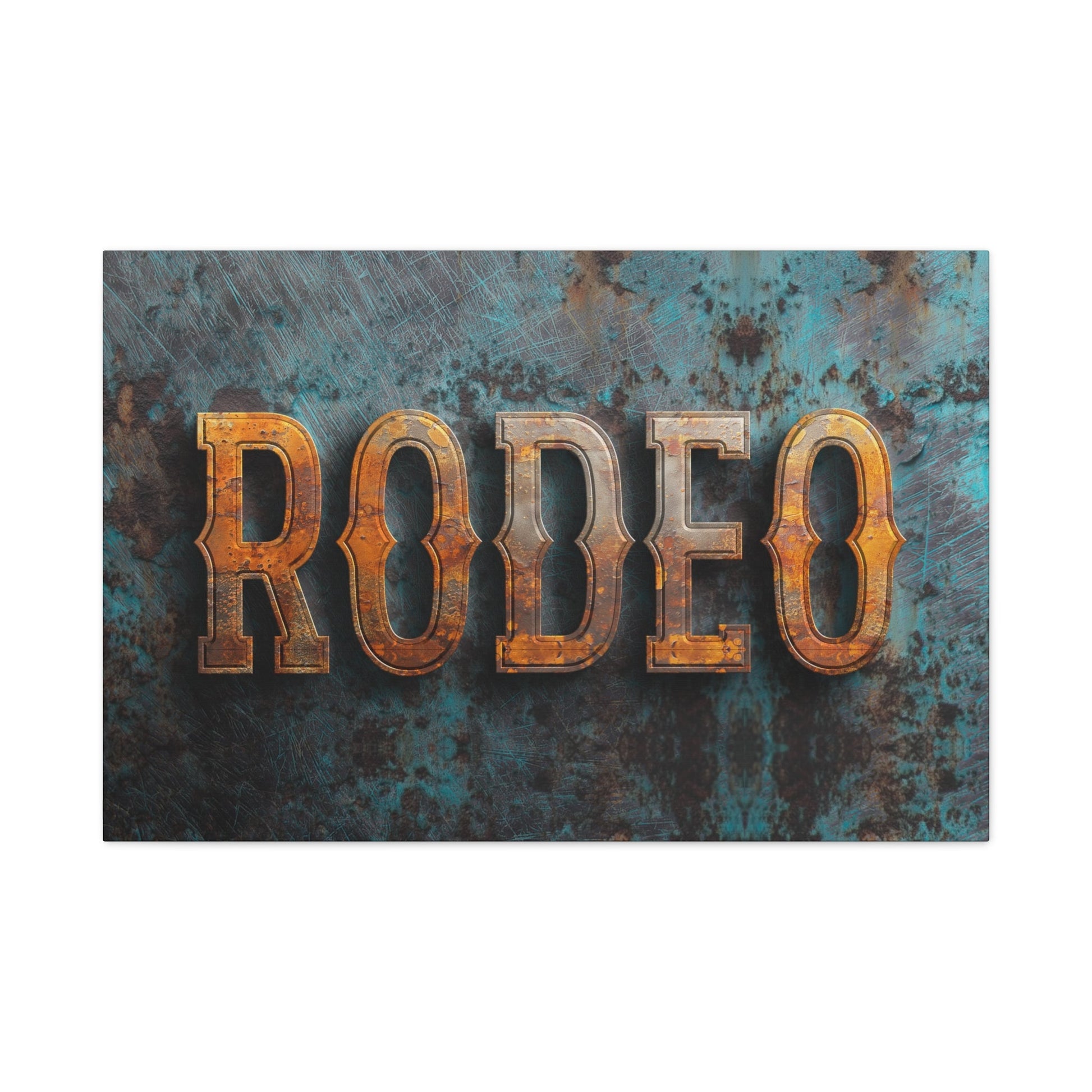 Rusted Rodeo Metalwork Canvas - Cowgirl Home & Ranch