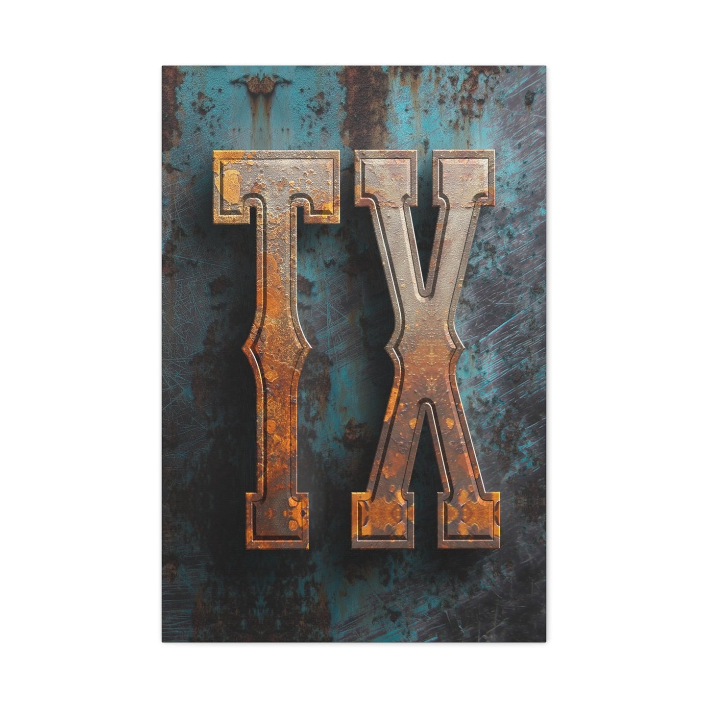 Rusted TX Metalwork Canvas - Cowgirl Home & Ranch