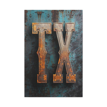 Rusted TX Metalwork Canvas - Cowgirl Home & Ranch