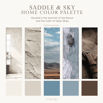Saddle & Sky Home Color Palette - Cowgirl Home & Ranch