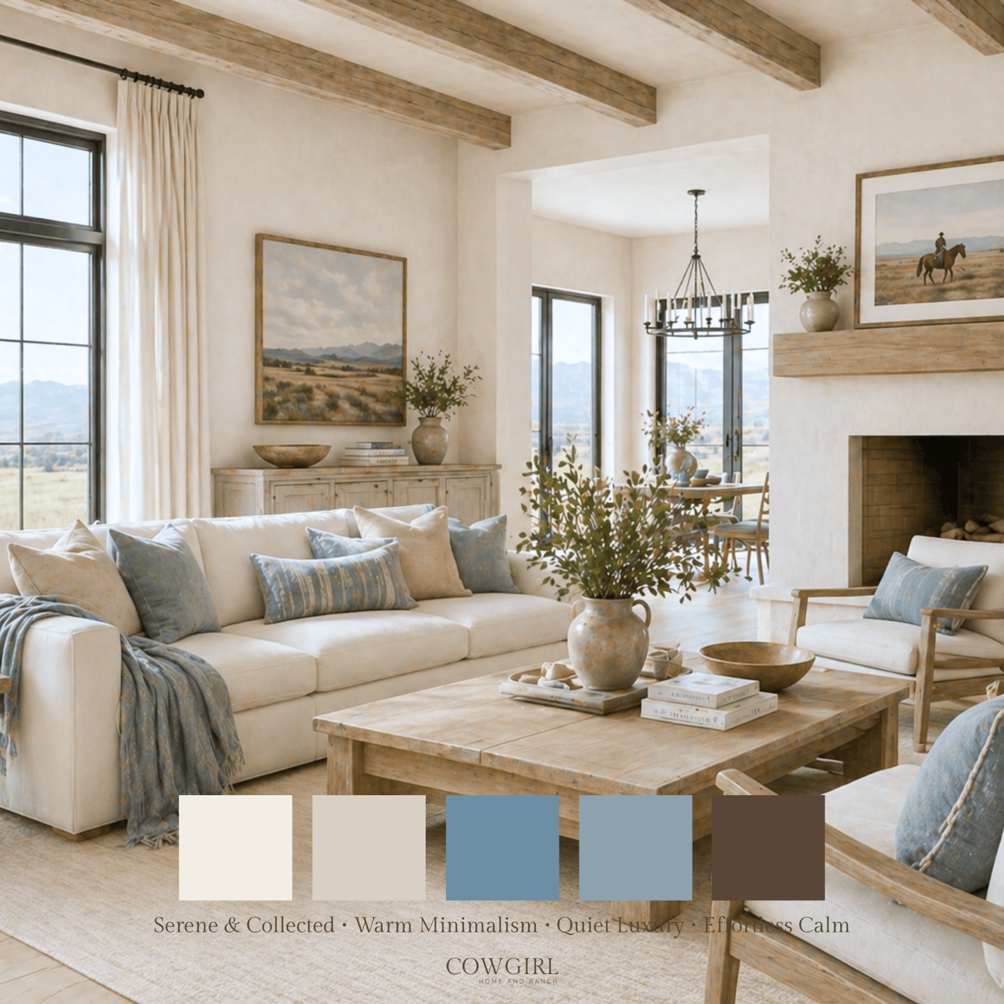 Saddle & Sky Home Color Palette - Cowgirl Home & Ranch