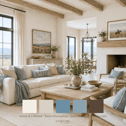 Saddle & Sky Home Color Palette - Cowgirl Home & Ranch