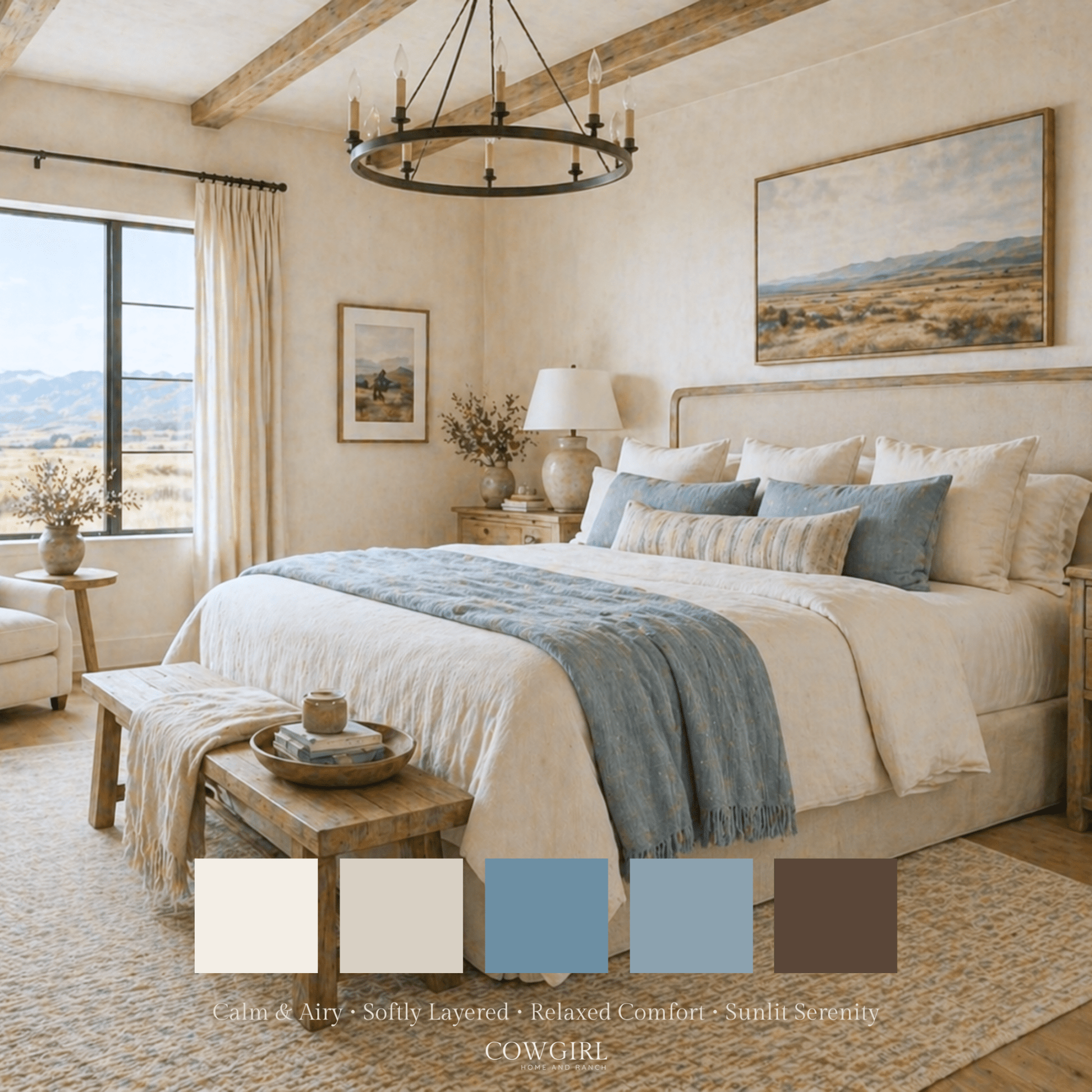 Saddle & Sky Home Color Palette - Cowgirl Home & Ranch