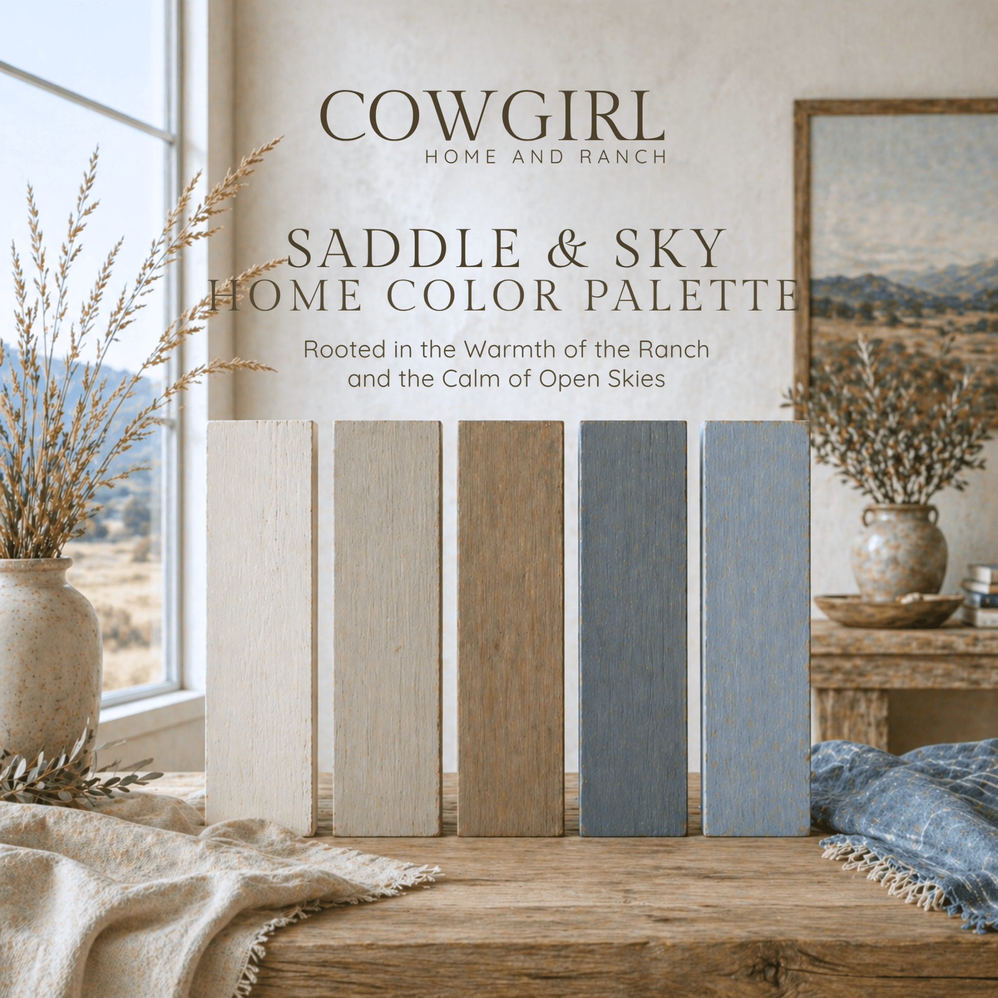 Saddle & Sky Home Color Palette - Cowgirl Home & Ranch