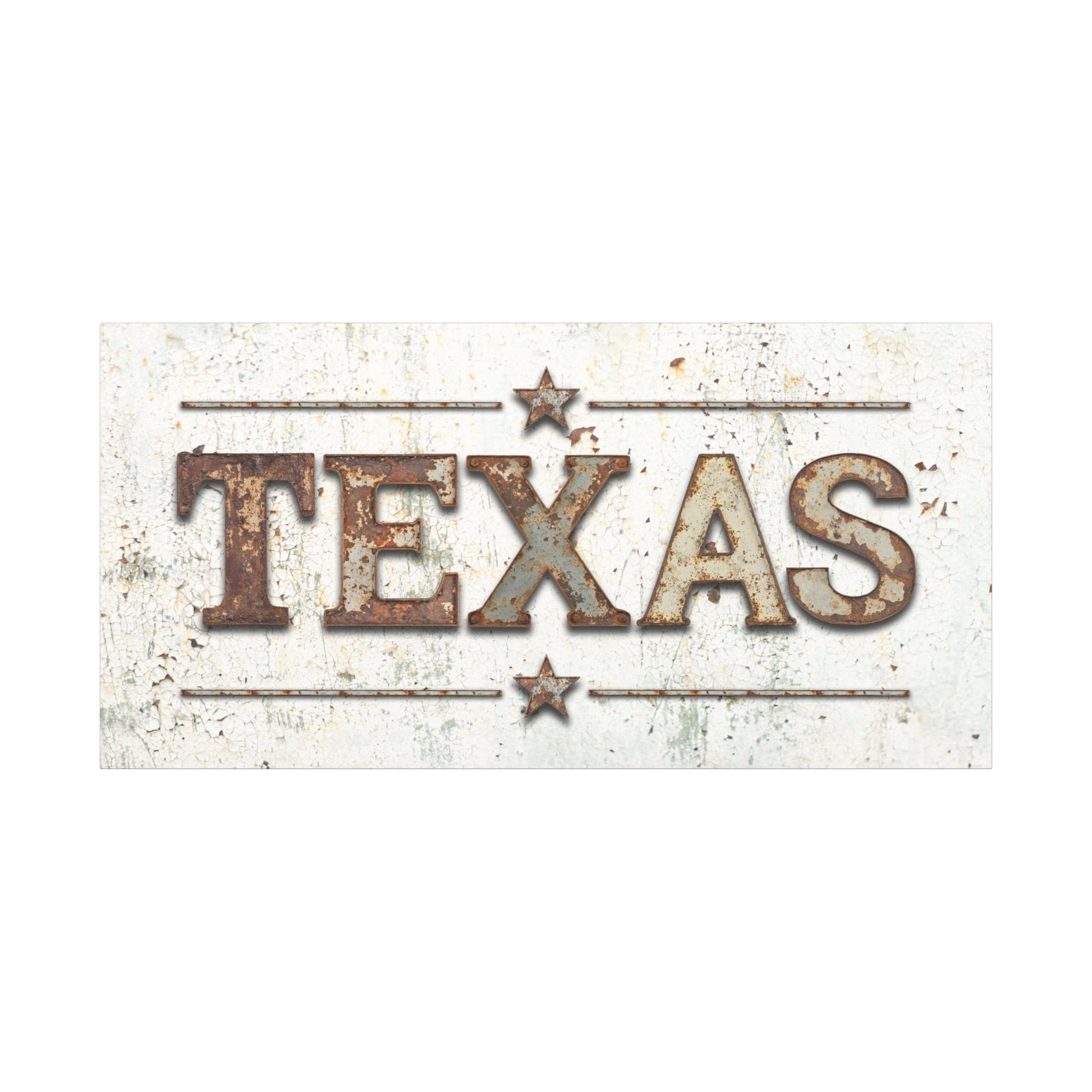 Texas Rusted Metal Canvas Art - Cowgirl Home & Ranch