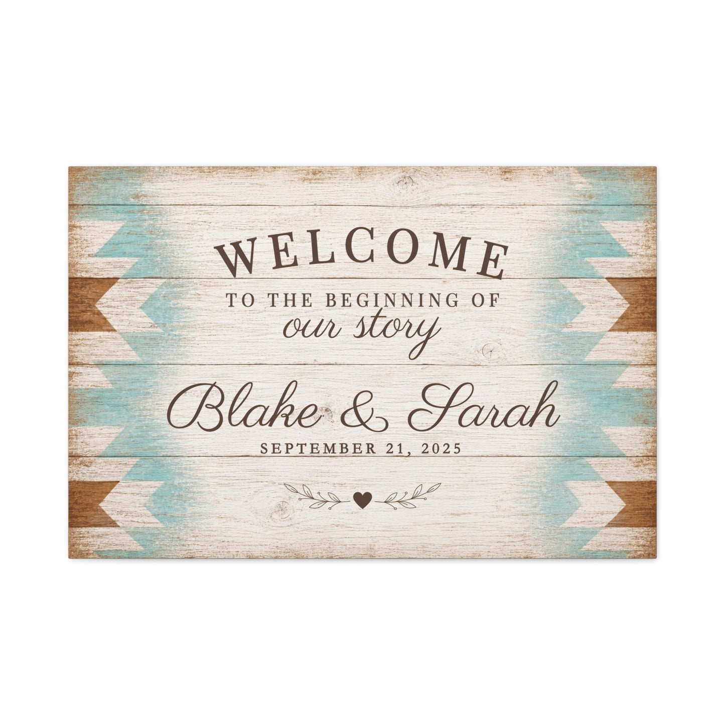 The Beginning of Our Story Personalized Wedding Canvas - Cowgirl Home & Ranch