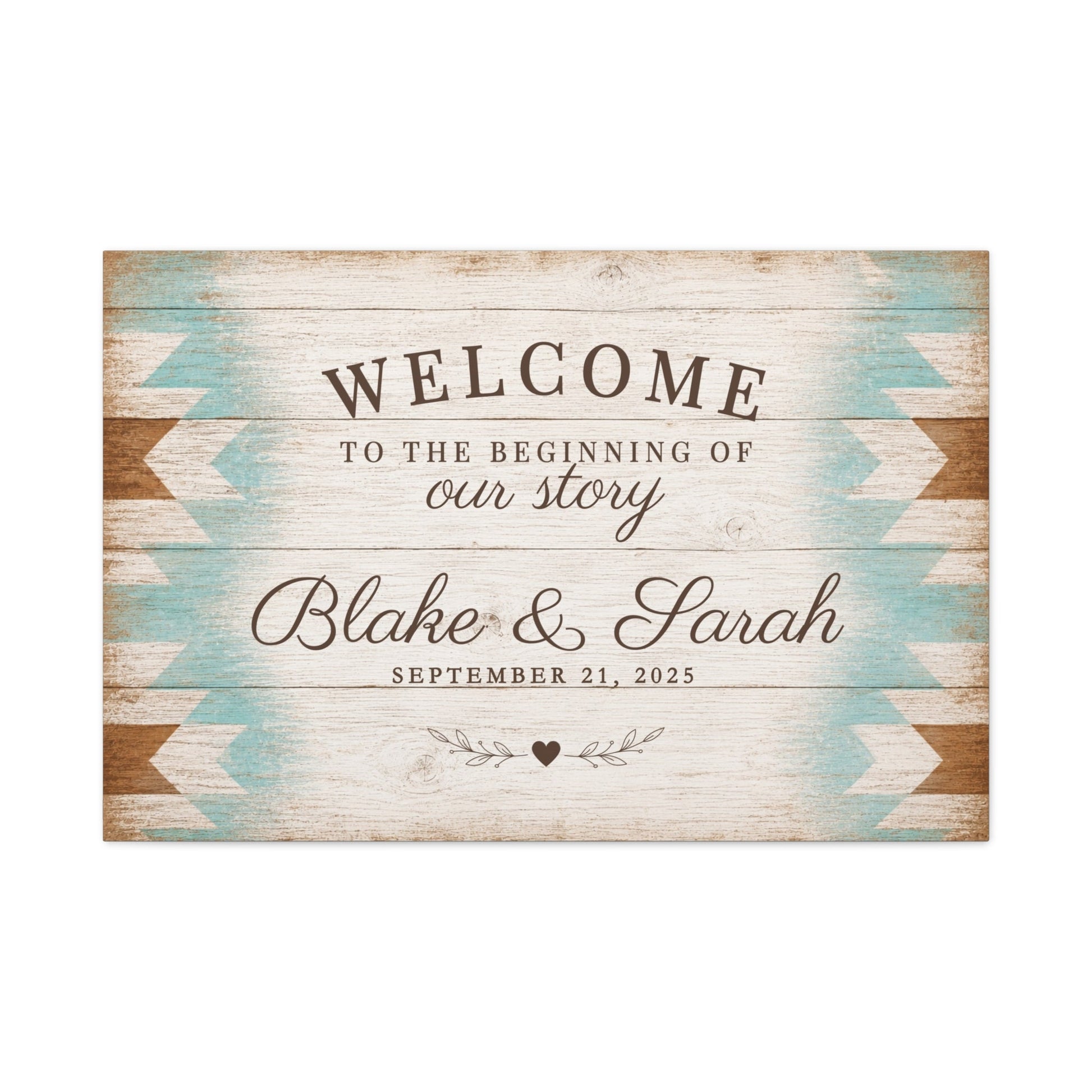 The Beginning of Our Story Personalized Wedding Canvas - Cowgirl Home & Ranch