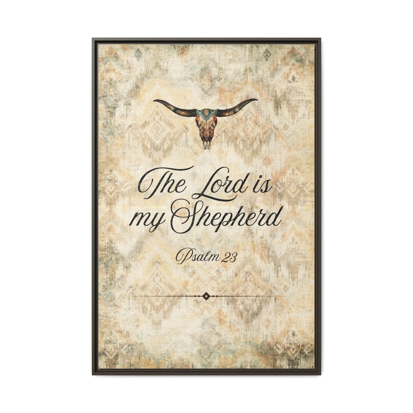 The Lord is My Shepherd Canvas, Framed - Cowgirl Home & Ranch
