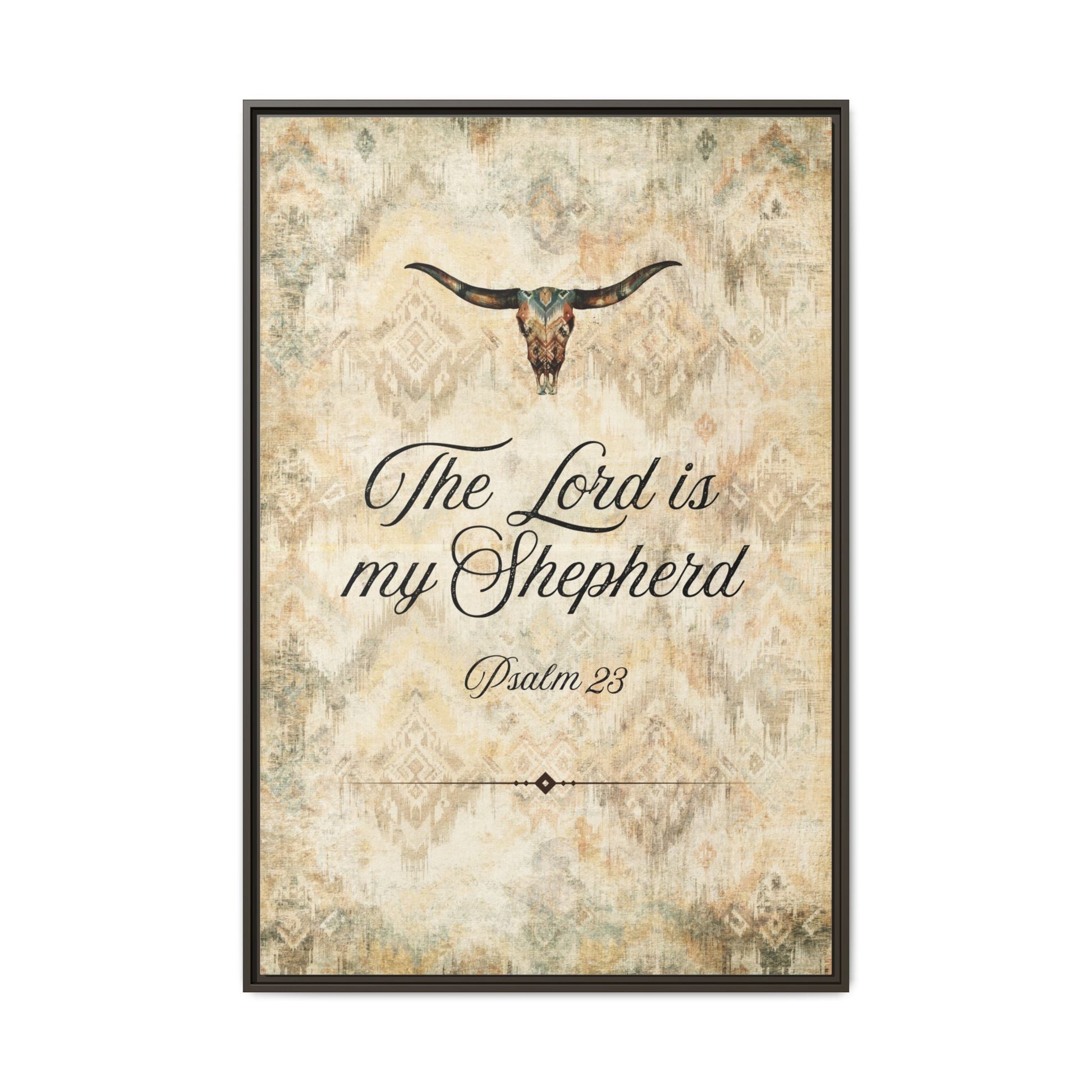 The Lord is My Shepherd Canvas, Framed - Cowgirl Home & Ranch
