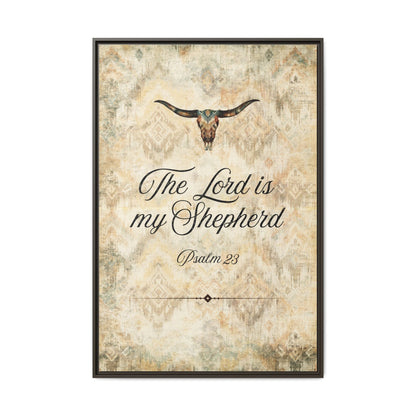 The Lord is My Shepherd Canvas, Framed - Cowgirl Home & Ranch
