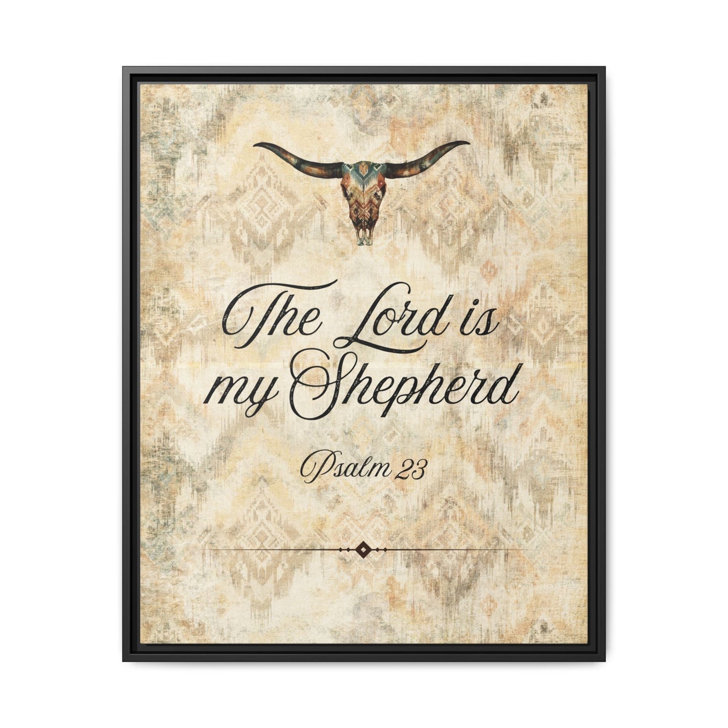 The Lord is My Shepherd Canvas, Framed - Cowgirl Home & Ranch