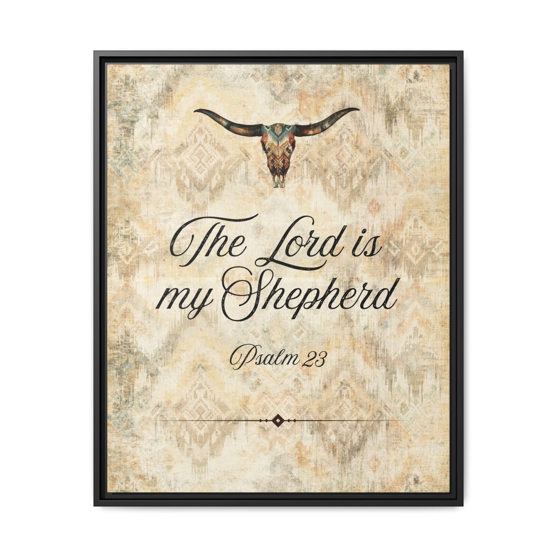 The Lord is My Shepherd Canvas, Framed - Cowgirl Home & Ranch
